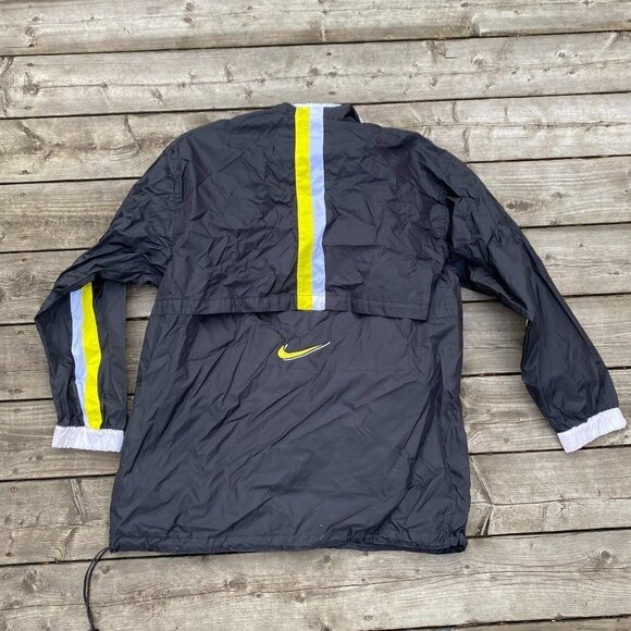 Vintage 90s Nike Big Logo Swoosh Jacket Varsity Yellow - Picture 2 of 7